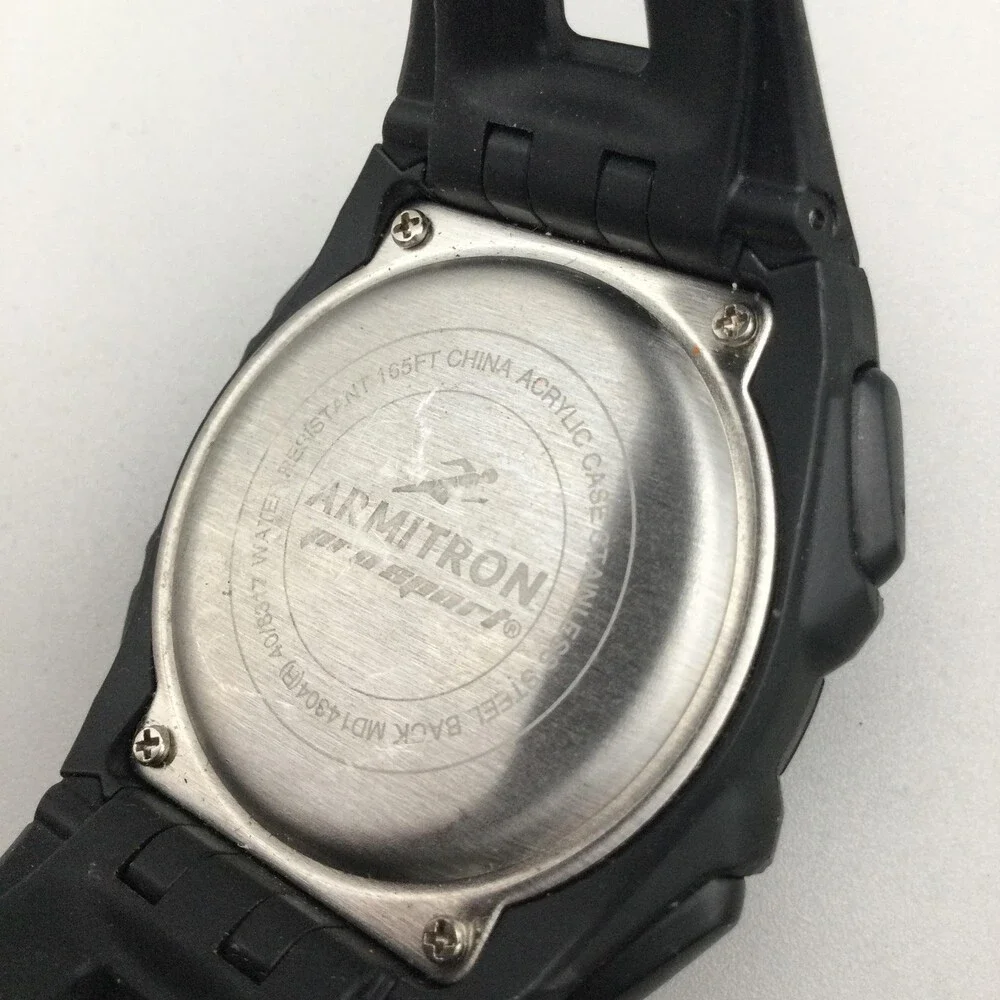Armitron Watch Men 42mm Black Digital Alarm Chronograph Pro Sport 165FT